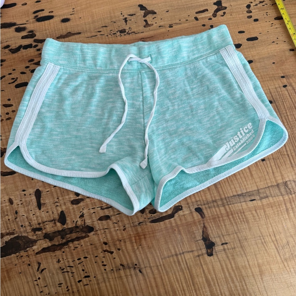 Justice Blue Athletic Shorts with Elastic Waistband